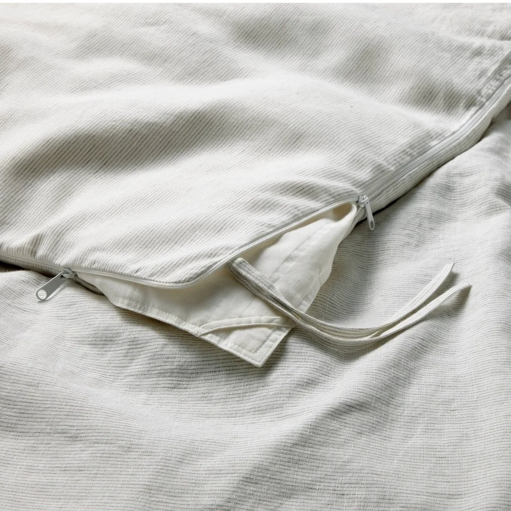 Casaluna Full/Queen Linen Duvet Set Light Gray